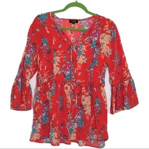 Tolani silk boho peasant blouse, size S